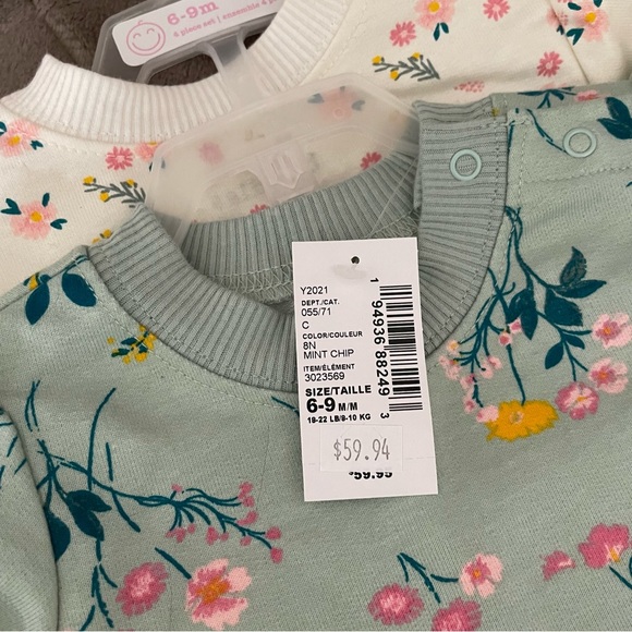 NWT 4pc Set 6-9 Months Baby Girl Floral Set -The Children's Place - Picture 3 of 4